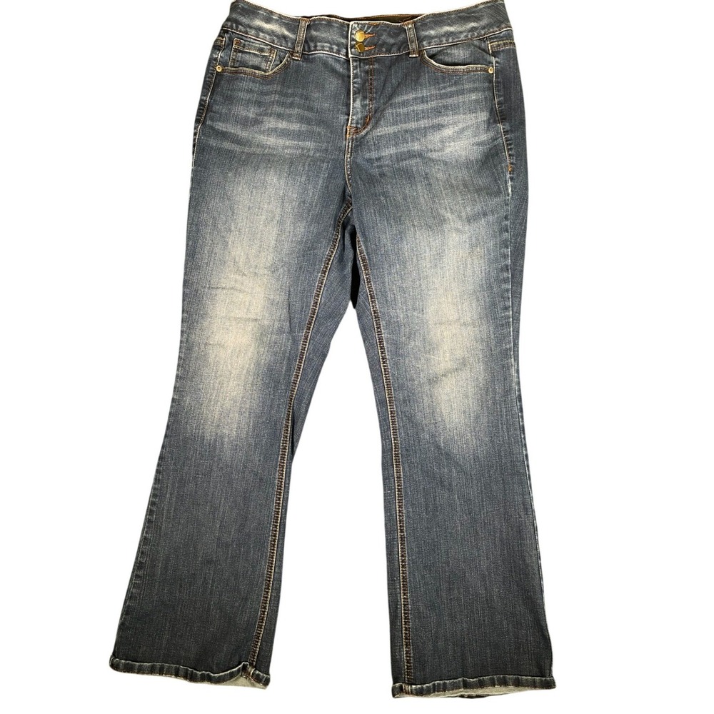 Lane Bryant Jeans Womens 16 Regular Blue Bootcut Denim Stretch Dark Wash